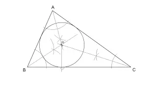 How to draw the Incenter and the Inscribed Circle of a triangle