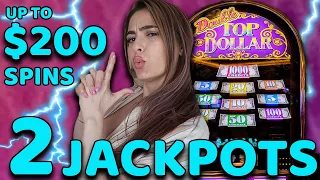 $100 & $200/SPIN JACKPOT HANDPAYS on Double Top Dollar!