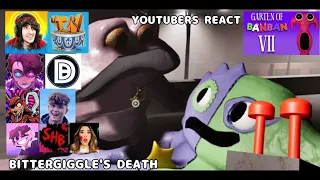 YouTubers React To Bittergiggle's Death In Garten of Banban 7
