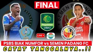 JADWAL PSBS vs SEMEN PADANG FC | FINAL LIGA 2 2024 | CATAT TANGGALNYA!