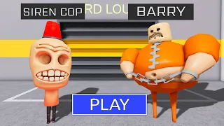 Escaping from a PRISONER SIREN COP BARRY'S PRISON RUN! And BECAME a BARRY PRISONER #Roblox