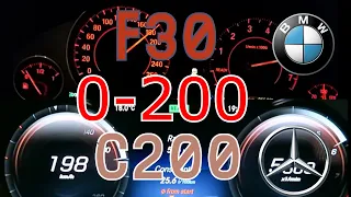 Bmw 320i F30 170 Hp VS Mercedes C 200 4MATIC 184 Hp 0-200