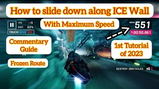 Asphalt 9 - How to slide down along ICE Wall in Himalayas Frozen Route | Commentary Tutorial