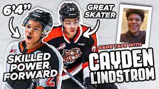 Cayden Lindstrom Breaks Down His Game & NHL Draft Season | Game Tape With Tony