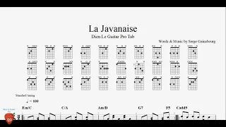 La Javanaise by Serge Gainsbourg - Guitar Pro Tab