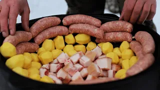 ОБОЖАЮ ЭТОТ РЕЦЕПТ. САМЫЙ ВКУСНЫЙ ЖАРЕНЫЙ КАРТОФЕЛЬ В КАЗАНЕ