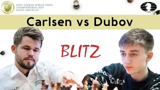 Super fast opening play from Dubov | Magnus Carlsen vs Daniil Dubov | World Blitz 2019 |