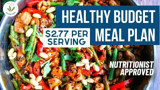 Healthy BUDGET Meal Plan! $100 for TWO PEOPLE! 💰🤑 #healthyonabudget