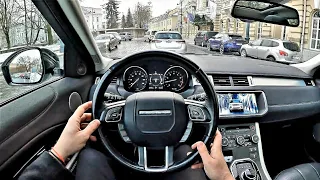 Range Rover EVOQUE 2.0l 241hp - POV Test Drive in Winter & Fuel consumption check