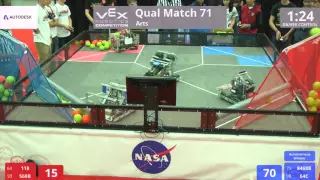 VEX Worlds 2016 - VRC High School - Arts - Qual 71 (118 569B) 241 vs 157 (8468B 64C)