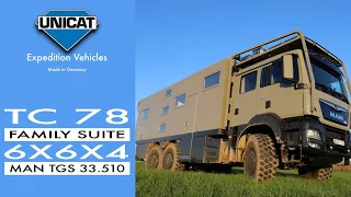 UNICAT Expedition Vehicle TC78 FAMILY SUITE MAN TGS 33.510 6X6 X4