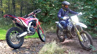 Battle Of The FLAMEOUTS.. Honda CRF450RL vs Husqvarna FE350