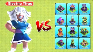 MAX Electro Titan VS All Defense! - Clash of Clans