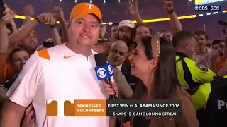 Tennessee Vol fan's reactions during the game winning kick against the Alabama Crimson Tide - 2022