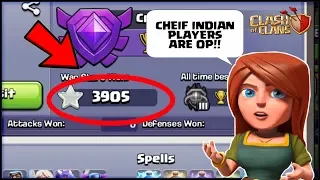 Top 5 Highest War Star's Players In INDIA - Clash of Clans (COC)