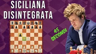 Carlsen Disintegra Difesa Siciliana in 45 Secondi