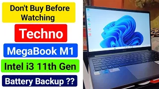 tecno megabook t1 review | tecno megabook t1 intel core 11th gen i3 processor laptop battery backup