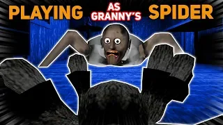 PLAYING AS GRANNY’S PET SPIDER?!?!? (Riding Spider Glitch) | Granny The Mobile Horror Game (Mods)