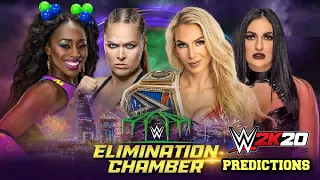 WWE 2k20: Elimination Chamber 2022 Ronda Rousey and Naomi vs Charlotte Flair and Sonya Deville