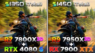 Ryzen 7 7800X3D + RTX 4080 SUPER vs Ryzen 9 7950X3D + RX 7900 XTX | PC Gameplay Tested in 11 Games