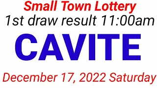 STL - CAVITE December 17, 2022 1ST DRAW RESULT