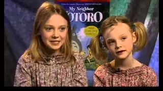 Dakota & Elle Fanning - My Neighbor Totoro - Rare Interview