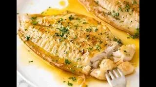 Pan-Fried Sea bass With Garlic Lemon Butter Sauce