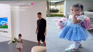 Cristiano Ronaldo y su hija Bella Esmeralda sorprenden a Georgina con un tierno regalo