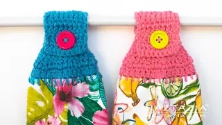 HOW to CROCHET TOWEL HOLDER - Topper for Kitchen Towels by Naztazia