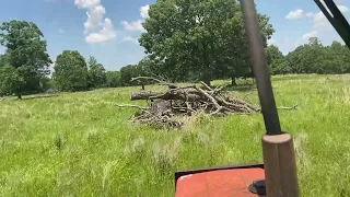 A little tractor ride in the pasture