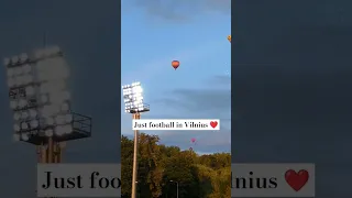 Balloons over the stadium in Vilnius