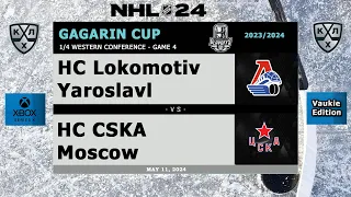 KHL - Lokomotiv Yaroslavl vs CSKA Moscow - Gagarin Cup - Season 2023/24 - NHL 24