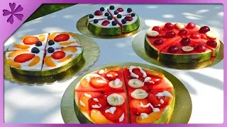 DIY How to make pizza out of watermelon, for summer party (ENG Subtitles) - Speed up #503