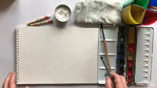 Малювання масляное (восковою) крейдою та акварельними фарбами