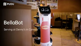 BellaBot serves at Denny's in Canada | Pudu Robotics