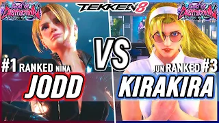 T8 🔥 Jodd (#1 Ranked Nina) vs Kirakira (#3 Ranked Jun) 🔥 Tekken 8 High Level Gameplay