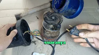 POMPA CELUP SAN EI,TIDAK BISA BERPUTAR...CUMA MODAL 15 K SUDAH NORMAL LAGI