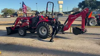 Mahindra 1640 shuttle with loader and backhoe attachment