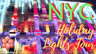 2021 NEW YORK CITY HOLIDAY LIGHTS TOUR! (Saks 5th, Rock Center, Bloomingdale’s, Bergdorf’s, & More!)