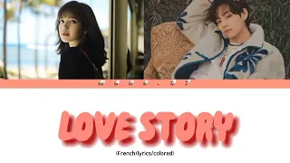 TAEHYUNG X LISA - LOVE STORY (french/lyrics/colored) (AI COVER) @BLACKPINK @BTS