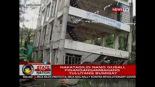 Nakatagilid nang gusali, pinangangambahang tuluyang bumigay