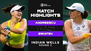 Bianca Andreescu vs. Iga Swiatek | 2023 Indian Wells Round 3 | WTA Match Highlights