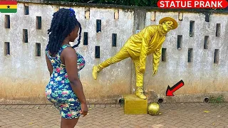 😂😂😂She Thought It Was A Statue! CRISTIANO RONALDO STATUE PRANK! #cowboy_prank #ishowspeed