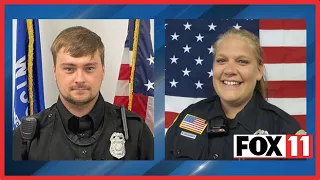 Two officers and suspect killed in traffic stop; Officers Emily Breidenbach and Hunter Scheel