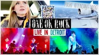 ONE OK ROCK live in Detroit - ✈ Flight Attendant Vlog ✈ | Eye of the Storm 2019 |
