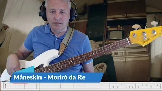 Måneskin -  Morirò da Re (Bass Cover) + TABS