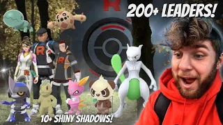 ✨I Defeated Over 200 Team Go Rocket Leaders in Pokemon Go And Got THIS!✨(10+ Shiny Shadow Pokemon)