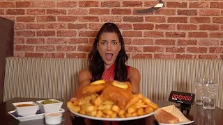 "NO ONE CAN DO IT!" THE BIG FISH & CHIP CHALLENGE | @Leahshutkever