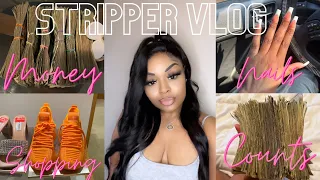 STRIPPER VLOG| Stripper Drama, I wanted 2 SLAP ha! Big boogie @ my club, Money Count, Nails&Shopping