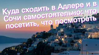 Куда сходить в Адлере и в Сочи самостоятельно: что посетить, что посмотреть